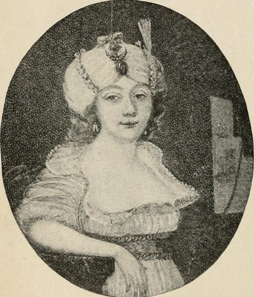 An illustration from Two centuries of costume in America, MDCXX-MDCCCXX, 1903, leaf 469