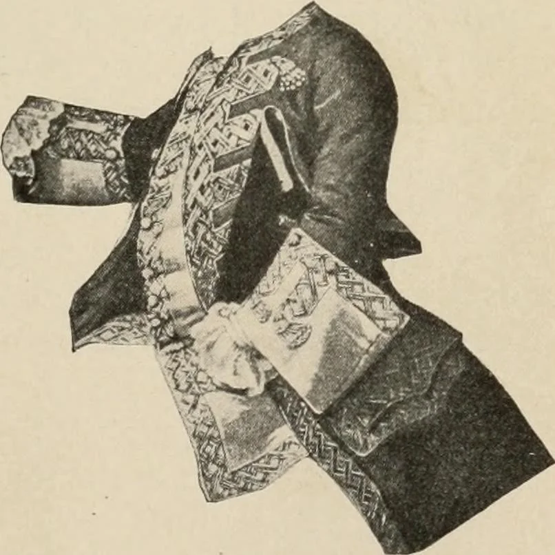An illustration from Two centuries of costume in America, MDCXX-MDCCCXX, 1903, leaf 48
