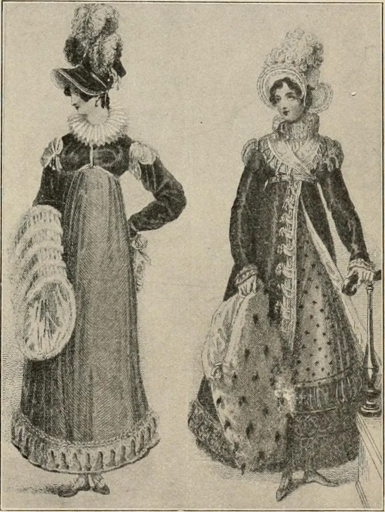 An illustration from Two centuries of costume in America, MDCXX-MDCCCXX, 1903, leaf 562