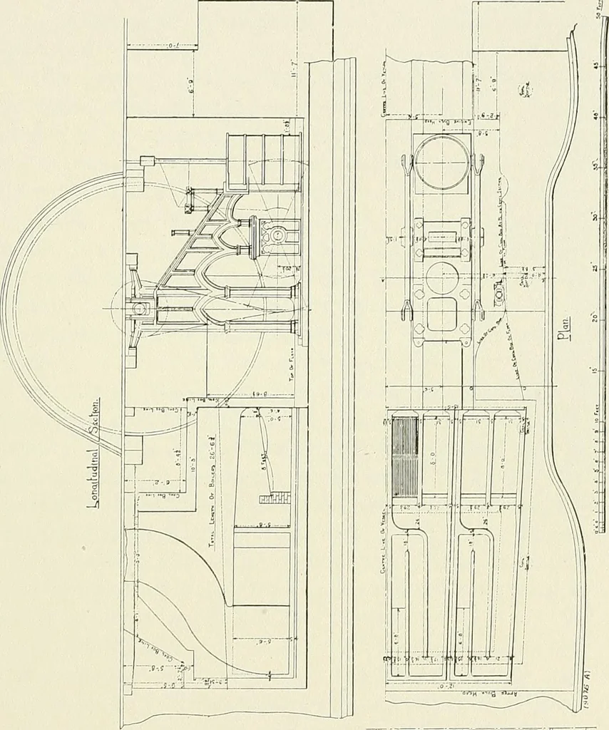 An illustration from Two centuries of shipbuilding by the Scotts at Greenock. Partly reprinted from "Engineering", 1920, leaf 102