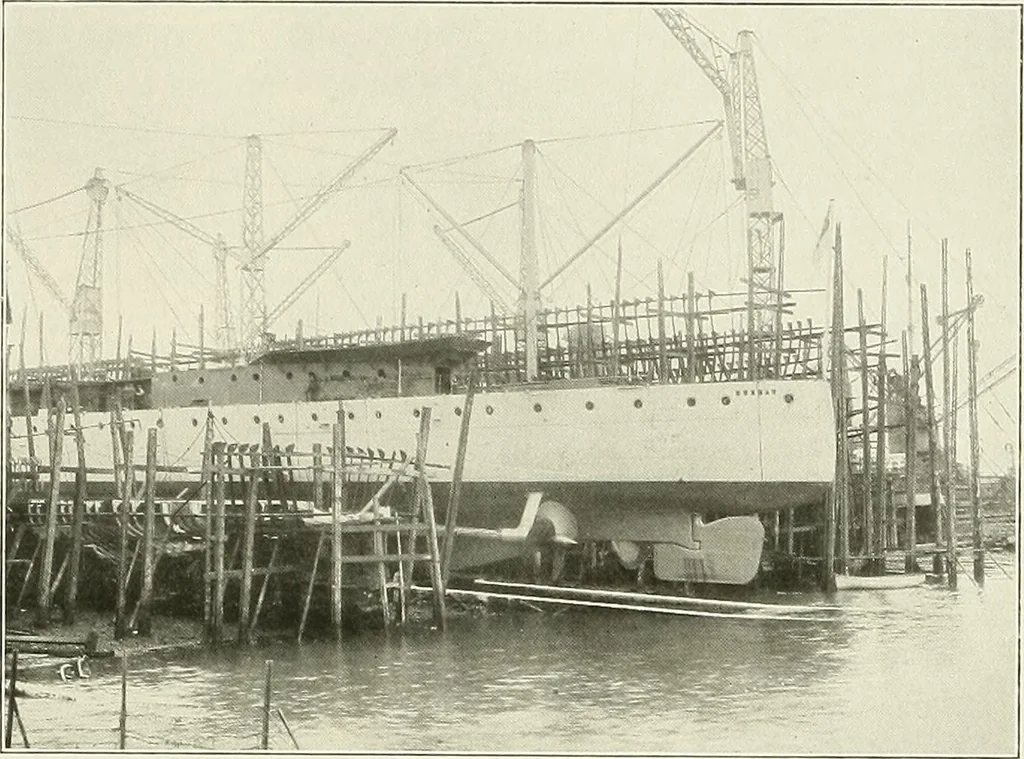An illustration from Two centuries of shipbuilding by the Scotts at Greenock. Partly reprinted from "Engineering", 1920, leaf 148