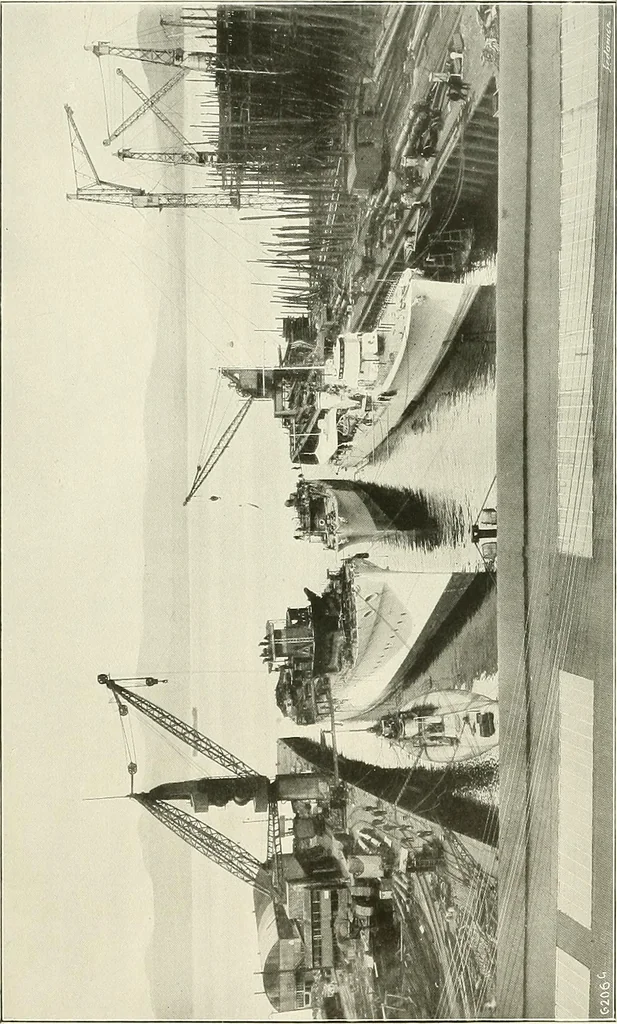 An illustration from Two centuries of shipbuilding by the Scotts at Greenock. Partly reprinted from "Engineering", 1920, leaf 192