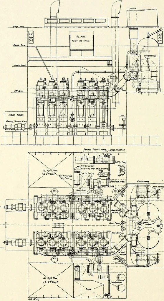 An illustration from Two centuries of shipbuilding by the Scotts at Greenock. Partly reprinted from "Engineering", 1920, leaf 277