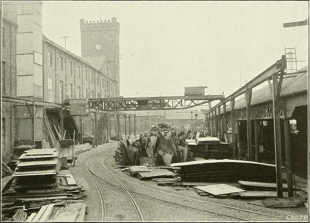An illustration from Two centuries of shipbuilding by the Scotts at Greenock. Partly reprinted from "Engineering", 1920, leaf 316