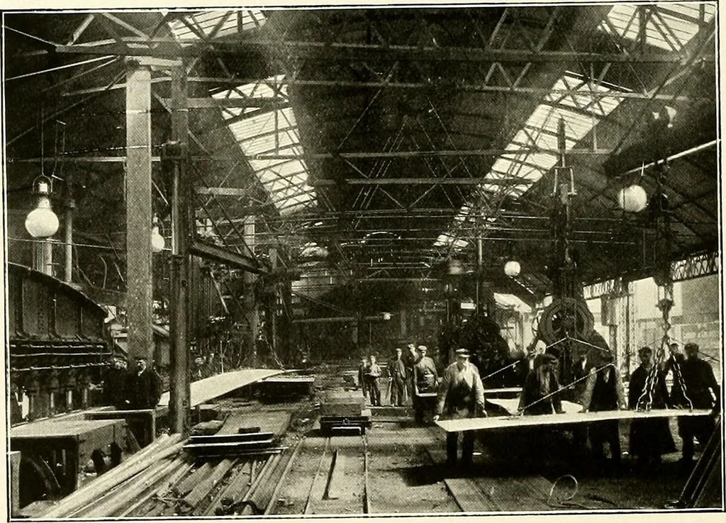 An illustration from Two centuries of shipbuilding by the Scotts at Greenock. Partly reprinted from "Engineering", 1920, leaf 317