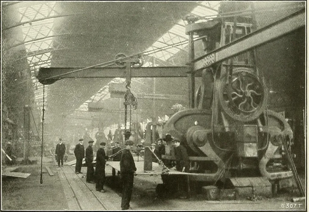An illustration from Two centuries of shipbuilding by the Scotts at Greenock. Partly reprinted from "Engineering", 1920, leaf 320
