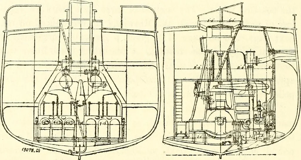 An illustration from Two centuries of shipbuilding by the Scotts at Greenock. Partly reprinted from "Engineering", 1920, leaf 87