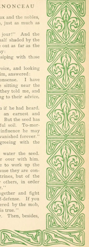 An illustration from Two gentlemen in Touraine, 1899, leaf 212