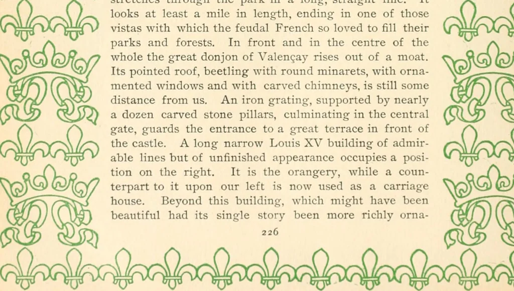 An illustration from Two gentlemen in Touraine, 1899, leaf 279