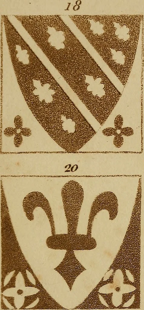 An illustration from Two letters on the origin, antiquity, and history, of Norman tiles, stained with armorial bearings, 1794, leaf 130