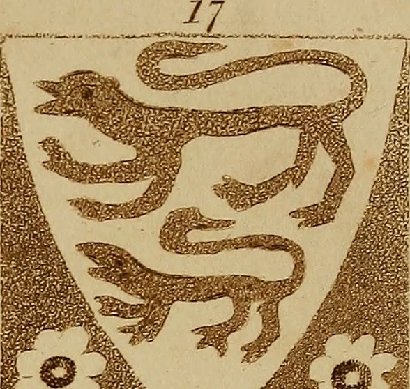 An illustration from Two letters on the origin, antiquity, and history, of Norman tiles, stained with armorial bearings, 1794, leaf 130