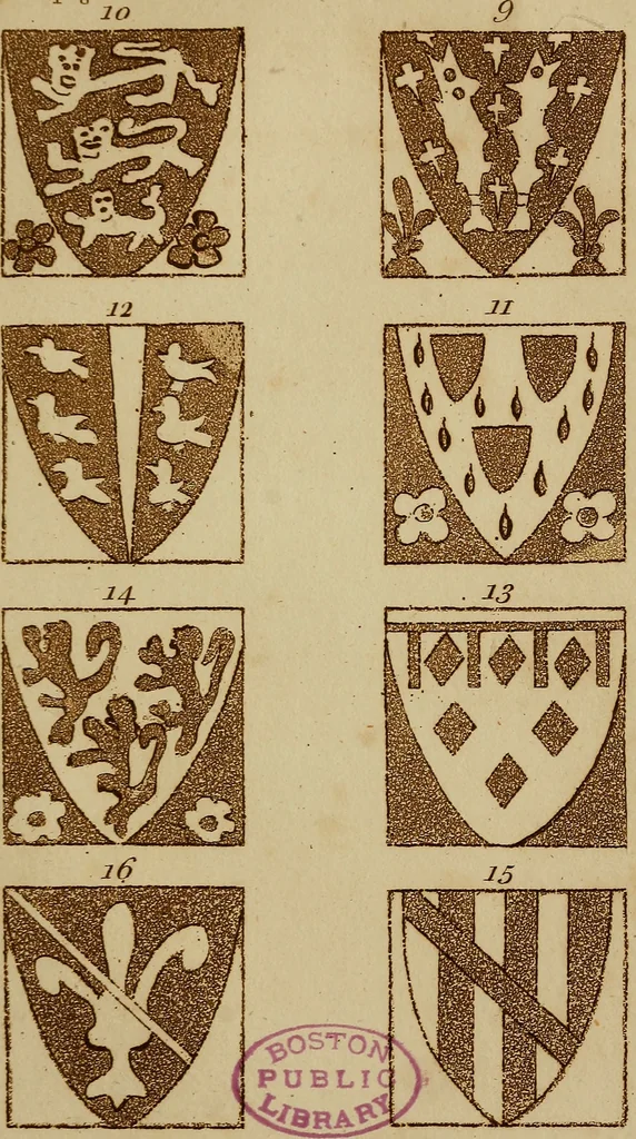 An illustration from Two letters on the origin, antiquity, and history, of Norman tiles, stained with armorial bearings, 1794, leaf 76