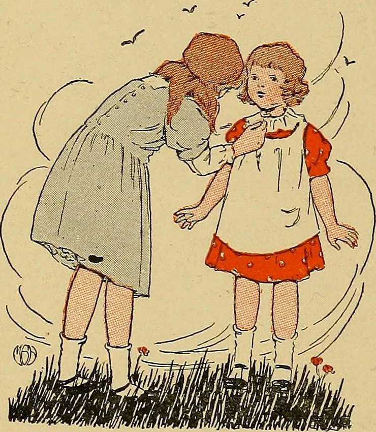 An illustration from Two little southern sisters and their garden plays, 1919, leaf 127