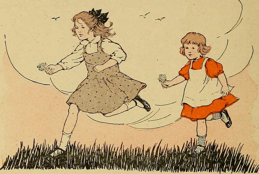 An illustration from Two little southern sisters and their garden plays, 1919, leaf 153