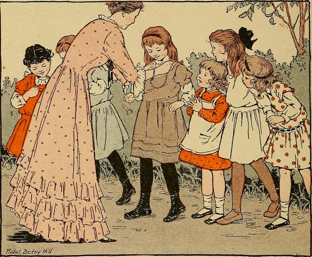 An illustration from Two little southern sisters and their garden plays, 1919, leaf 163