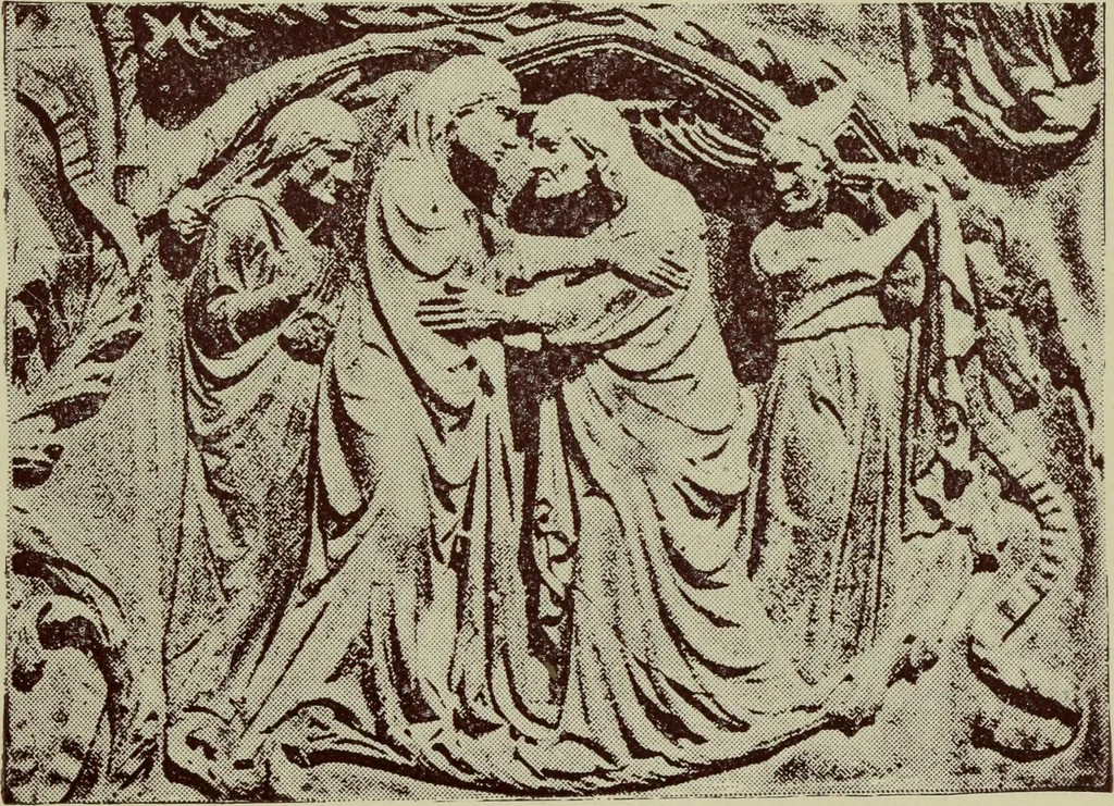 An illustration from The two paths ; Love's meinie ; also, Val d'arno ; The pleasures of England ; Mornings in Florence ; Time and tide ; The art of England ; Notes on the construction of sheepfolds, 1800, leaf 414