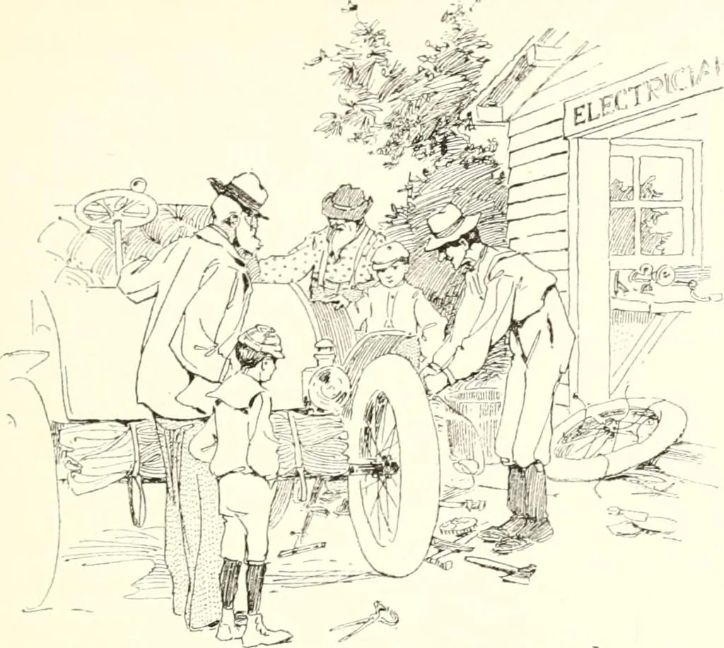 An illustration from Two thousand miles on an automobile; being a desultory narrative of a trip through New England, New York, Canada, and the West, 1902, leaf 92