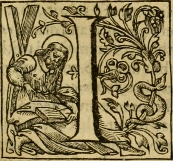 An illustration from Two and twentie sermons of Maister Iohn Calvin : in which sermons is most religiously handled the hundredth and nineteenth Psalme of David, by eight verses aparte according to the Hebrewe alphabet, 1580, leaf 188