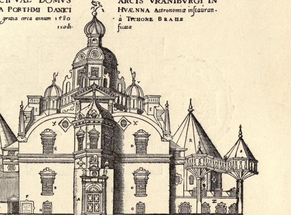 An illustration from Tycho Brahe : a picture of scientific life and work in the sixteenth century, 1890, leaf 123