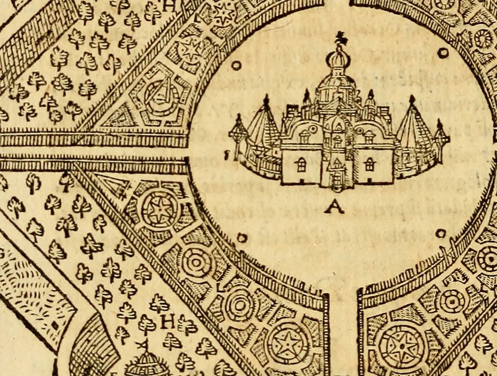 An illustration from Tychonis Brahe Dani Epistolarvm astronomicarvm libri., 1596, leaf 303