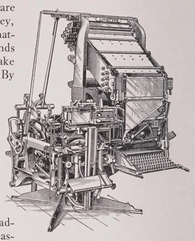 An illustration from Type;a primer of information about the mechanical features of printing types: their sizes, font schemes, &c., with a brief description of their manufacture,, 1914, leaf 30