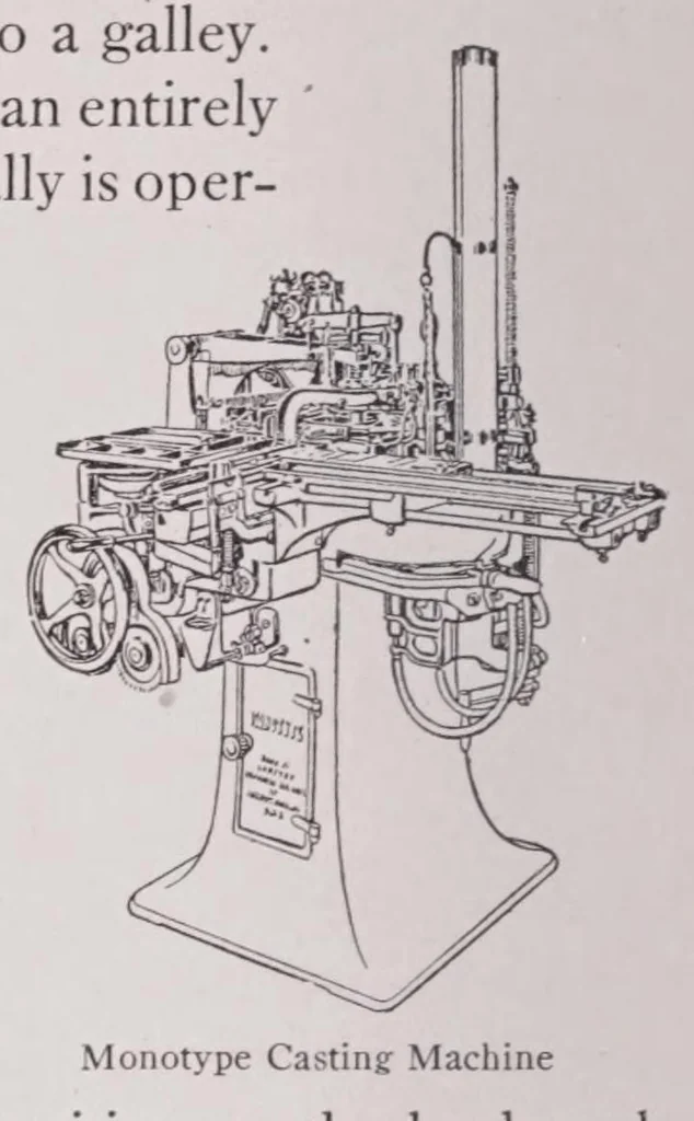 An illustration from Type;a primer of information about the mechanical features of printing types: their sizes, font schemes, &c., with a brief description of their manufacture,, 1914, leaf 32