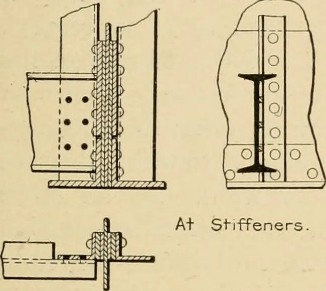 An illustration from Types and details of bridge construction, 1904, leaf 108