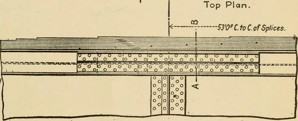 An illustration from Types and details of bridge construction, 1904, leaf 114