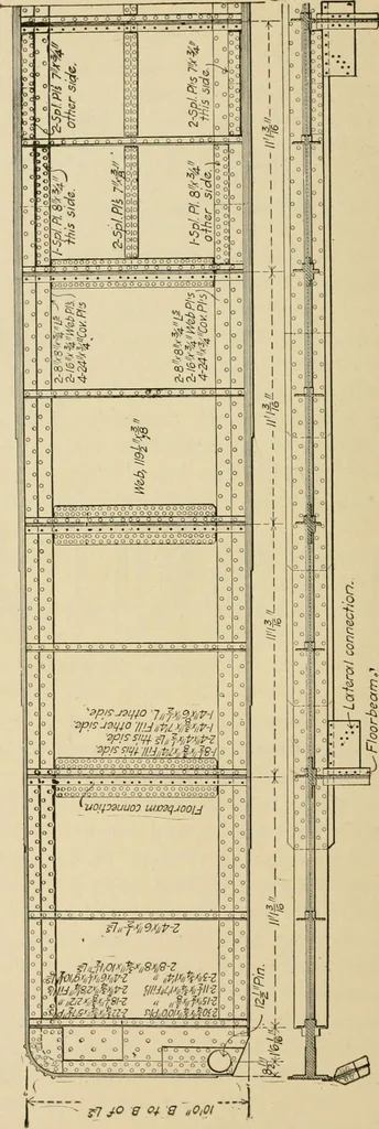 An illustration from Types and details of bridge construction, 1904, leaf 121