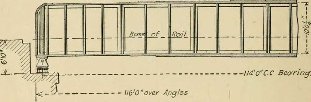 An illustration from Types and details of bridge construction, 1904, leaf 127
