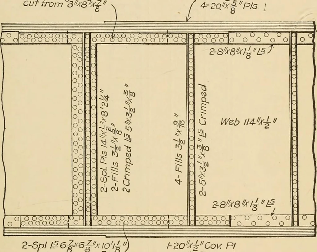 An illustration from Types and details of bridge construction, 1904, leaf 134
