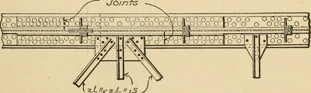 An illustration from Types and details of bridge construction, 1904, leaf 134
