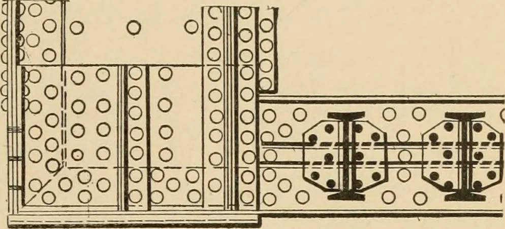 An illustration from Types and details of bridge construction, 1904, leaf 144