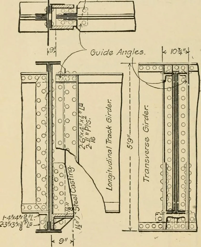 An illustration from Types and details of bridge construction, 1904, leaf 163