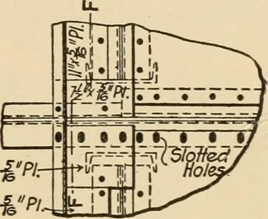 An illustration from Types and details of bridge construction, 1904, leaf 164
