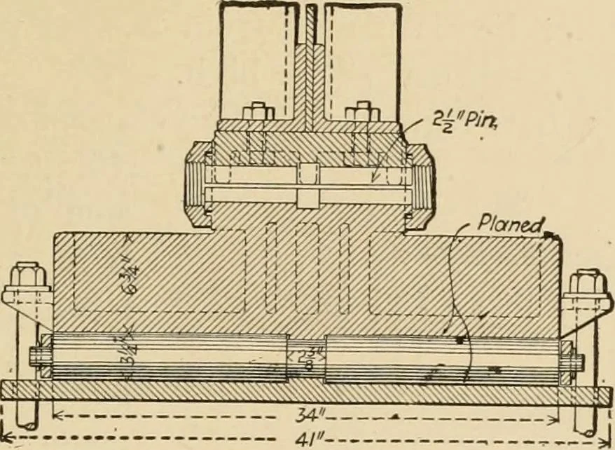 An illustration from Types and details of bridge construction, 1904, leaf 180