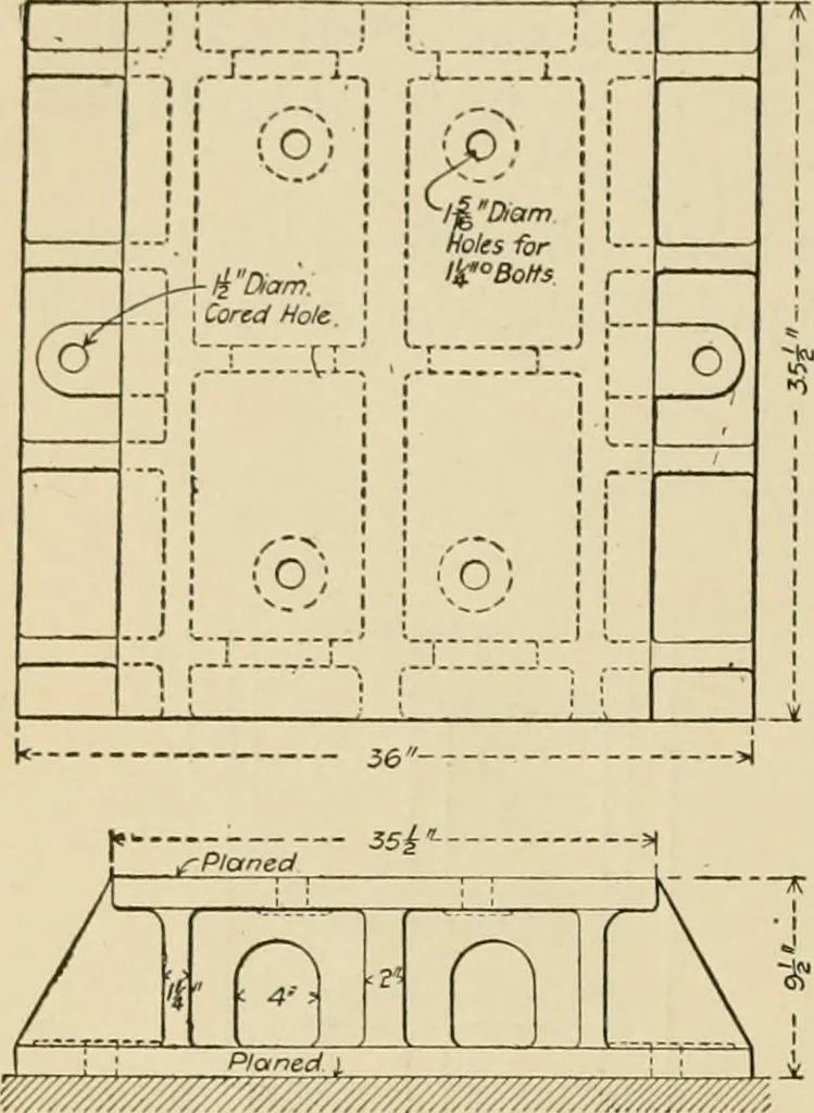 An illustration from Types and details of bridge construction, 1904, leaf 183