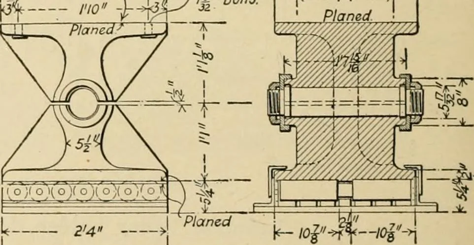 An illustration from Types and details of bridge construction, 1904, leaf 183