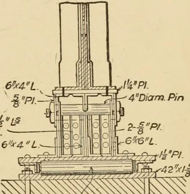 An illustration from Types and details of bridge construction, 1904, leaf 192