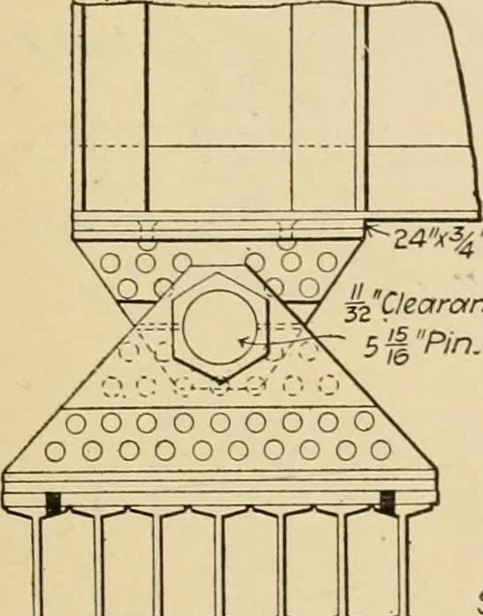 An illustration from Types and details of bridge construction, 1904, leaf 208