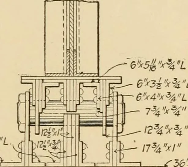 An illustration from Types and details of bridge construction, 1904, leaf 208
