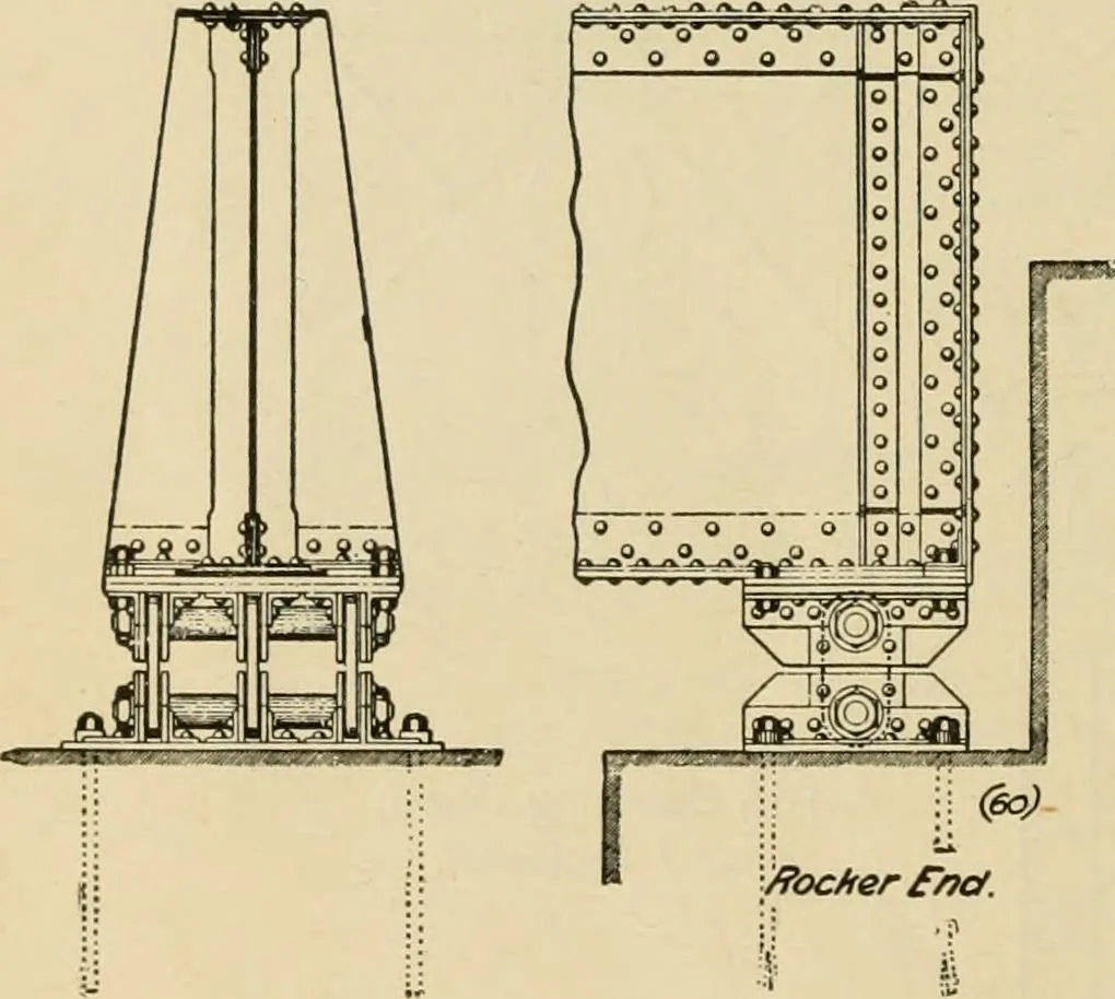 An illustration from Types and details of bridge construction, 1904, leaf 211
