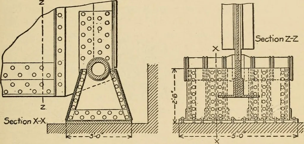 An illustration from Types and details of bridge construction, 1904, leaf 226