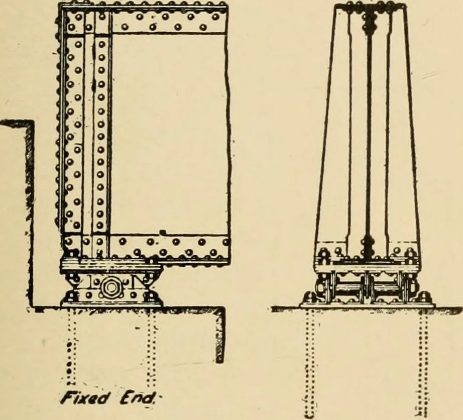 An illustration from Types and details of bridge construction, 1904, leaf 230