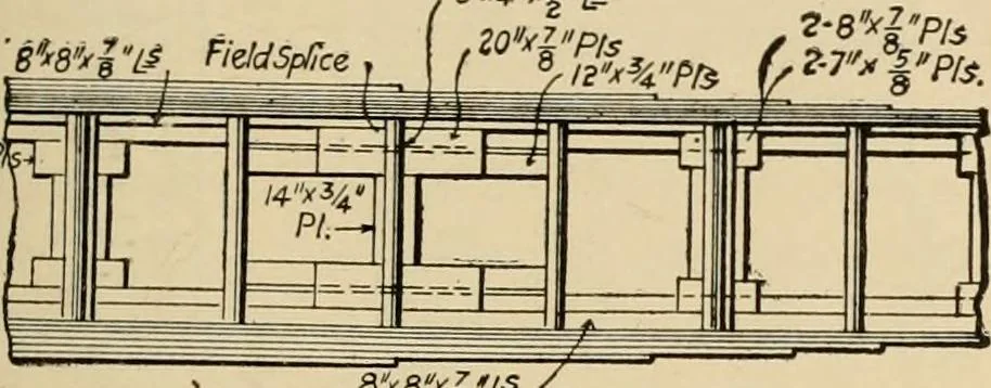 An illustration from Types and details of bridge construction, 1904, leaf 240