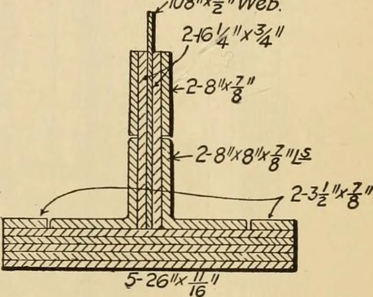 An illustration from Types and details of bridge construction, 1904, leaf 240