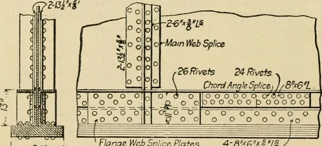 An illustration from Types and details of bridge construction, 1904, leaf 243