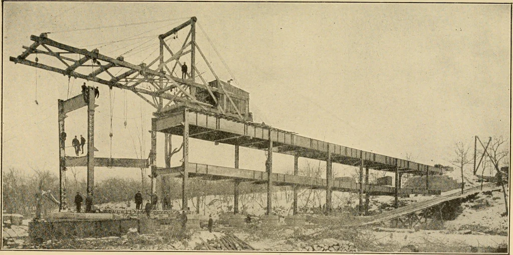 An illustration from Types and details of bridge construction, 1904, leaf 274