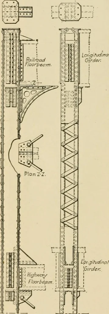 An illustration from Types and details of bridge construction, 1904, leaf 275