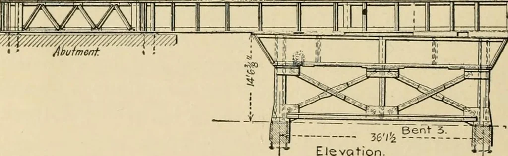 An illustration from Types and details of bridge construction, 1904, leaf 279